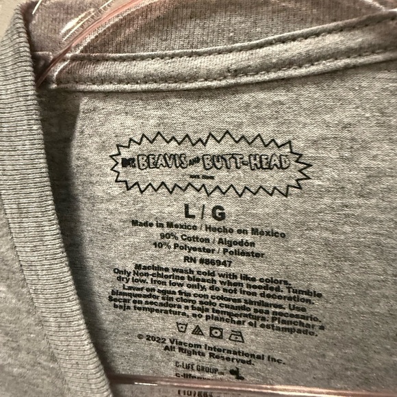 Rare Beavis and Butt-Head “Nachos Rule” Grey T Shirt Size L - Picture 2 of 5